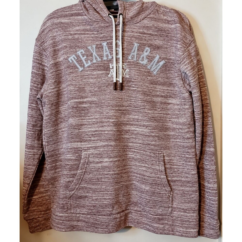 Texas A&M Aggies Champion Hoodie Women Small Marled Burgundy Pullover Sweatshirt